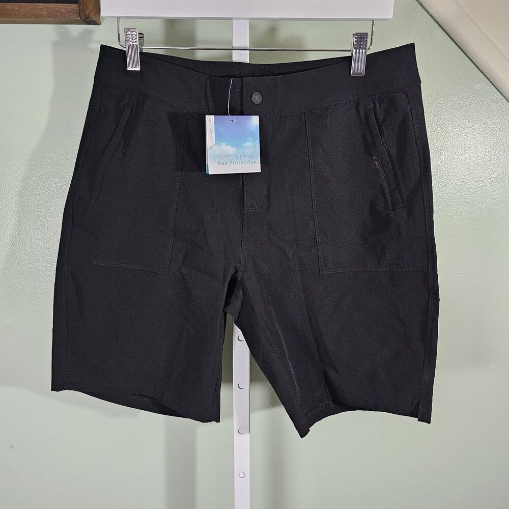 Willet‎ Womens 9" Inseam Hiking Golf Shorts Black Size 12